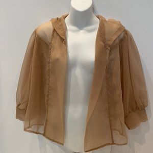 LouLou Sheer Hooded Open Blouse